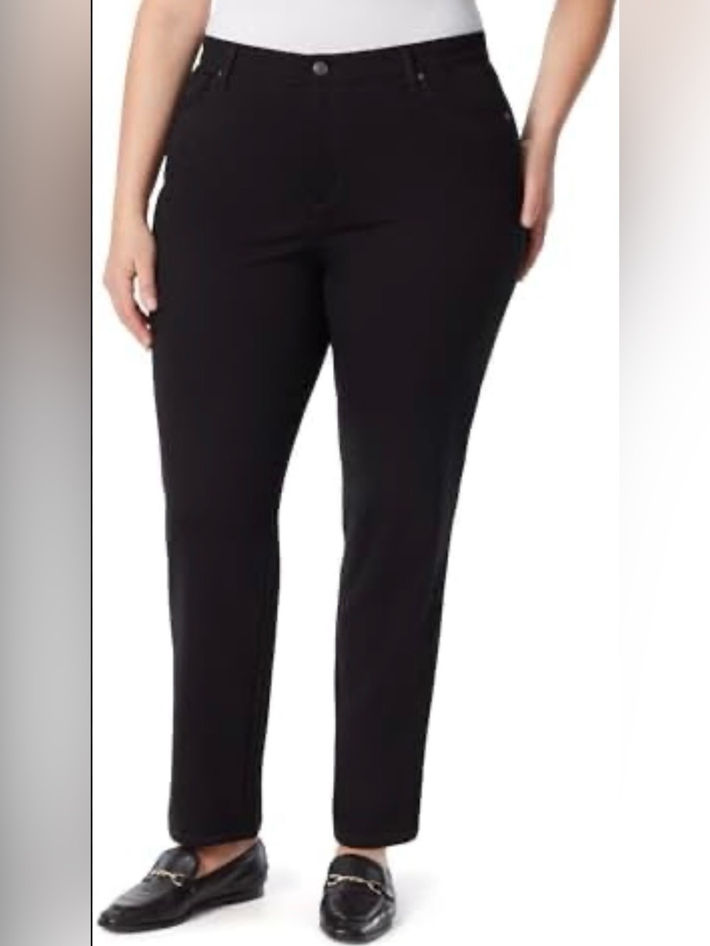 Riders by Lee Women's Black Skinny Pants relaxed fit size 18 /M NWT 99% cotton